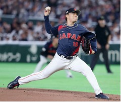 先発の山本　野球