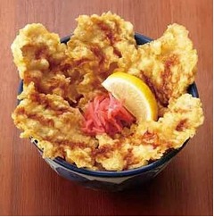 てんや初の「ロース豚天丼」、豚ロース5枚をどんぶりいっぱいに。