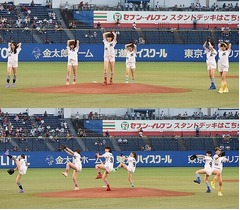 6人組アイドル・La PomPonの魔球に球場沸く