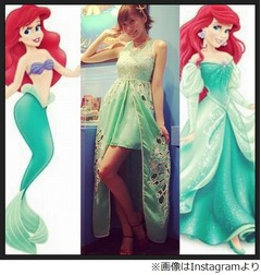 アリエル風の佐野ひなこに絶賛「天使かよ」「ドレスかわいいー」。