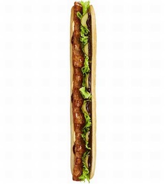 長さ35cmのガッツリブサンド、ロッテリアが3日間限定で発売へ。