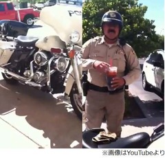 12歳が&ldquo;残念な警察官&rdquo;を質す、「歩道にバイク停めコンビニ」に疑問。