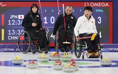 久々大舞台、流れ取り戻せず＝修正誓う小川と中島―カーリング混合複〔パラリンピック〕