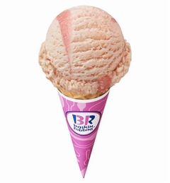 サーティワン「さくら」を一新、桜もち風味アイスに桜の葉を使用。