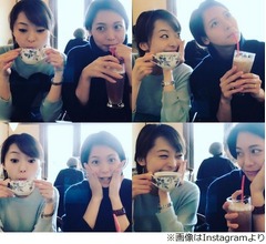 相武紗季、キュートな仲良し姉妹2ショット