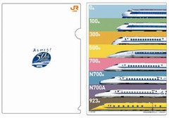 新幹線クリアファイル無料配布、JR東海が東海道新幹線50周年記念で。