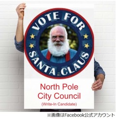サンタが&ldquo;北極&rdquo;市長選に出馬、法的に改名した68歳男性が投票呼びかけ。