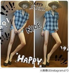 山田優の&ldquo;なが〜い&rdquo;脚に反響、Instagram投稿の写真にファンも驚き。