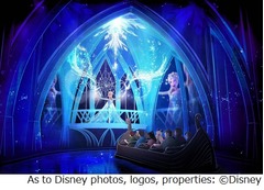 米国にアナ雪新アトラクション、ボートに乗りアレンデール王国など進む。