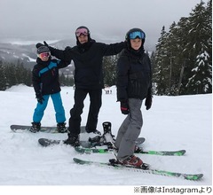 ベッカム家のスキー旅行、父は歯折り子は骨折り