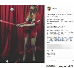 加藤紗里&ldquo;スカウト待ち&rdquo;で打撃練習中
