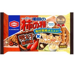 絶妙「亀田の柿の種明太子&times;マヨピーナッツ」