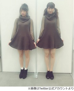 木崎ゆりあとゆきりんに奇跡、偶然同じ服＆元SKE今出も同時に着ていた。