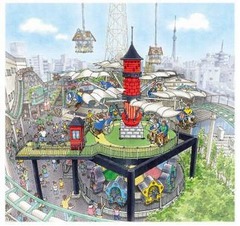 花やしきに新アトラクション、既存遊技施設の上に人工地盤作り設置。