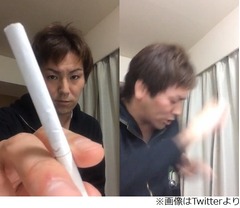 狩野英孝の18秒動画に大反響、タバコを消すマジック披露するも&hellip;。