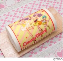 クリィミーマミの新作ケーキ、優ちゃんがマミに変身するイラスト。