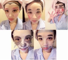 高橋みなみ&ldquo;顔パック&rdquo;5変化、「またおもろいの探さないとなー」。