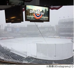 マー君、&ldquo;雪のヤンキースタジアム&rdquo;伝える