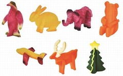 型抜きの野菜で&ldquo;3D&rdquo;の動物に、ペンギンやトナカイなど全7種類。