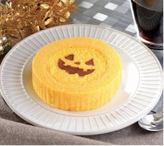 ローソンがキュートなハロウィンロールケーキ