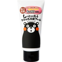 かわいいくまモン洗顔フォーム、熊本県産の海藻エキスや馬油配合。