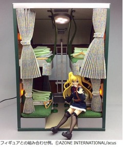 「トワイライト」寝台を模型化、フィギュアと組み合わせやすいサイズ感。