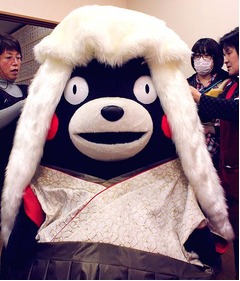 【写真】くまモンが歌舞伎に初挑戦へ、市川海老蔵の八千代座公演で。