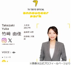 テレ東の竹崎由佳アナ、鼻うがいの液体が「寝てるとき吹き出して起きたときあります」