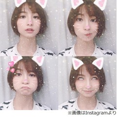 篠田麻里子の猫ちゃん4変化、白目もかわいい？