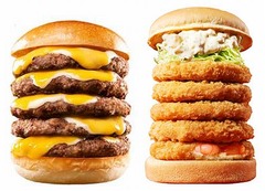 5段のタワー＆ツリーバーガー、ロッテリアが500円で日時限定販売。