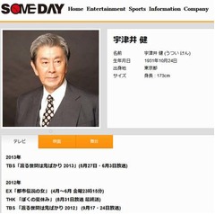 俳優の宇津井健さんが死去、「赤い」シリーズや「渡鬼」などで活躍。