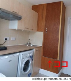 キッチンの棚の中にトイレ設置、料理している時に誰か用を足したら&hellip;。