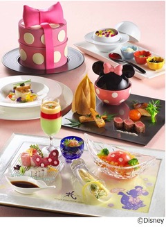 ミニーマウスの会席料理コース、ディズニーアンバサダーホテルが提供。