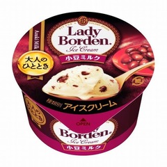レディーボーデンに小豆ミルク、北海道産小豆の優しい味わいが特長。