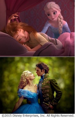 「アナ雪」短編初の場面写真、エルサとアナの微笑ましい姉妹の姿。