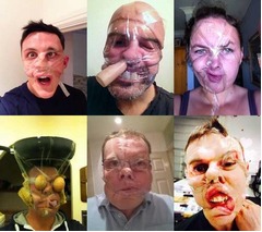 【写真】顔ぐるぐる巻き自撮りが流行、セロハンテープで&ldquo;変顔&rdquo;に。