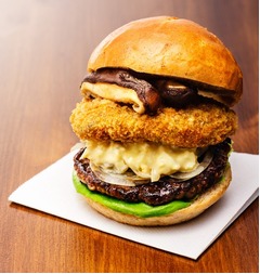 中身しいたけだらけのバーガー、「THIS 伊豆 しいたけバーガー」発売。