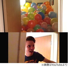 留守中にメルヘンないたずら、友人の部屋を2,000個超の風船でいっぱいに。