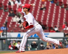 力投する赤木　プロ野球