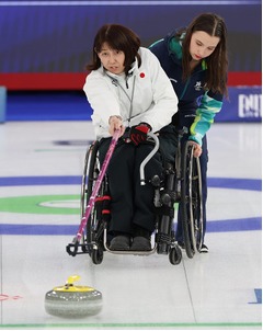 ストーンを放つ小川