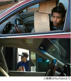 &ldquo;透明人間&rdquo;が車運転する悪戯、ドライブスルーの店員がビックリ。