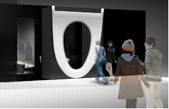 六本木に&ldquo;巨大な便座&rdquo;が出現、カップルで「菌」の気持ちを体験。