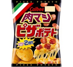 サラミ風チップ2倍、&ldquo;肉マシ&rdquo;した「ピザポテト」