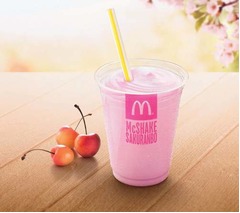 マックシェイクにさくらんぼ味、見た目も色鮮やかな初フレーバー。