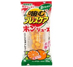 初コラボ「噛むブレスケア ポンジュース味」