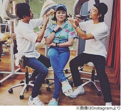 ヘアカット中のブルゾンちえみに「オシャレ」の声