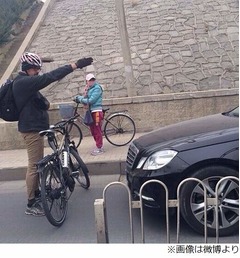 【写真】自転車道路守る外国人に感動、中国のネットから称賛の声。