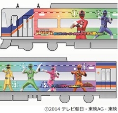 「トッキュウジャー」特急走る、南海電鉄が特急サザンをラッピング。