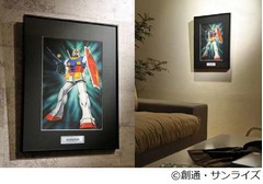 ガンプラパッケージ原画を複製、12種類をアート作品として限定販売。