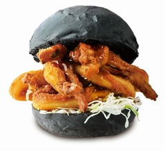 ドムドムが黒い「イカデビルバーガー」、&ldquo;あの秘密組織&rdquo;イメージ